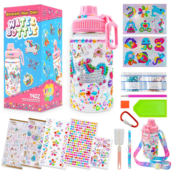 1set Girls Crafts Toy Gift,Decorate Your Own Mermaid Water Bottle