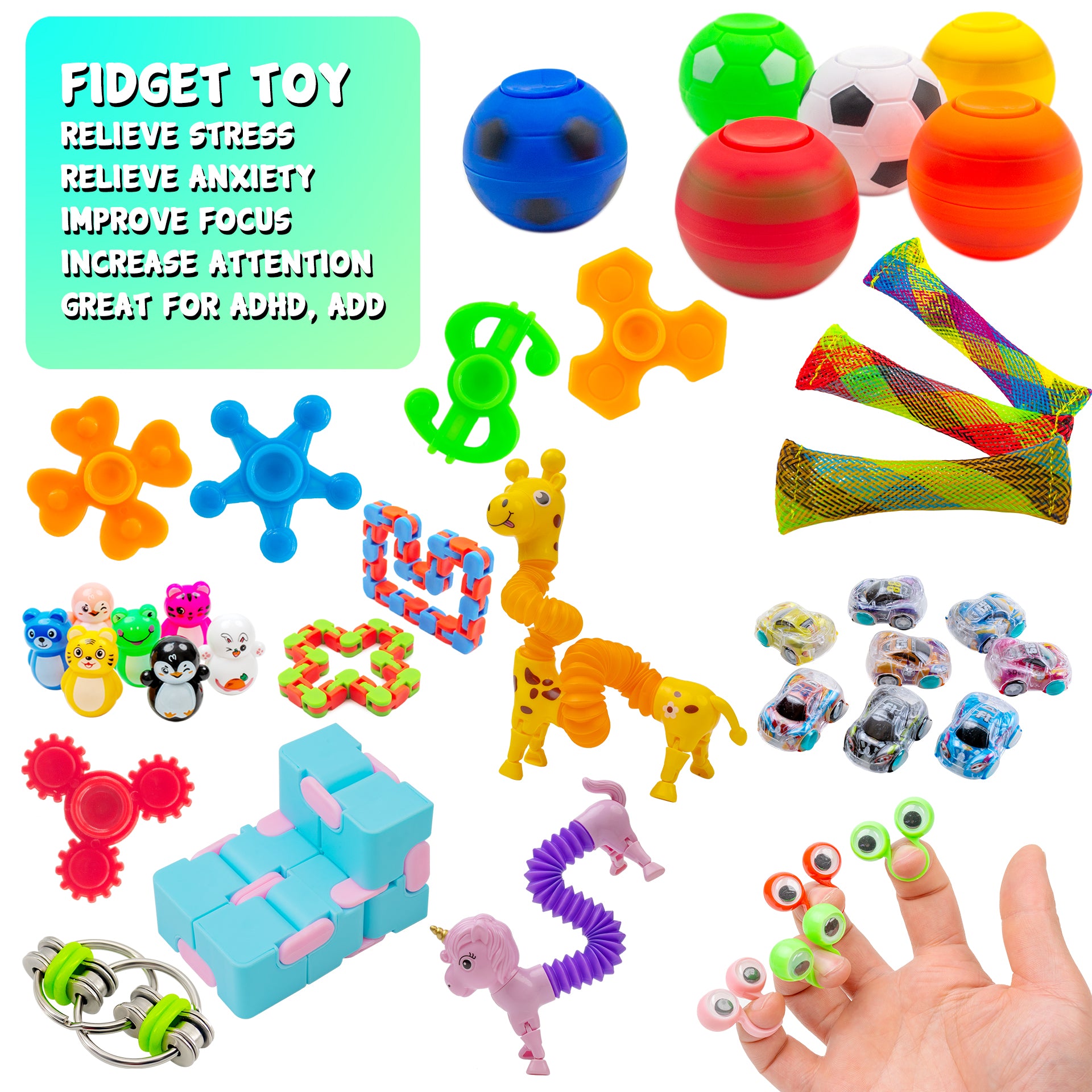 Sensory Fidget Toys Set, Fidget Sensory Toys Bundle for Kids